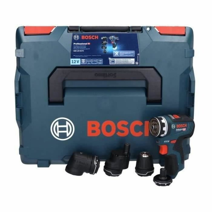 Bosch Professional GSR 12V-35 FC Flexiclick Perceuse-visseuse sans batterie avec 4 adaptateurs et L-BOXX Bosch Professional GSR 12V-35 FC Flexiclick Perceuse-visseuse sans batterie avec 4 adaptateurs et L-BOXX