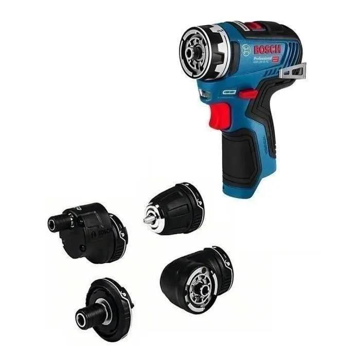 Bosch Professional Perceuse-visseuse sans batterie GSR 12V-35 FC Flexiclick avec 4 adaptateurs FlexiClick, L-BOXX 06019H3003