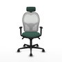 Piqueras y Crespo Chaise de Bureau Jorquera - Vert Bouteille et Blanc