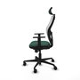 Piqueras y Crespo Chaise de Bureau Jorquera - Vert Bouteille et Blanc