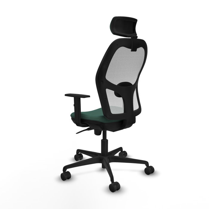 Piqueras y Crespo Chaise de Bureau Jorquera - Vert Bouteille et Blanc
