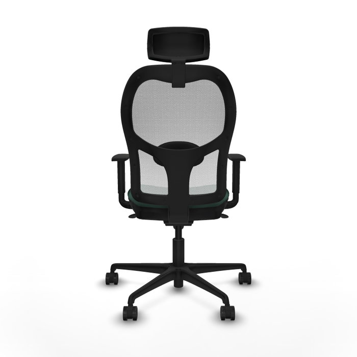 Piqueras y Crespo Chaise de Bureau Jorquera - Vert Bouteille et Blanc