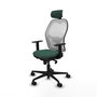 Piqueras y Crespo Chaise de Bureau Jorquera - Vert Bouteille et Blanc