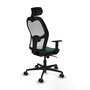 Piqueras y Crespo Chaise de Bureau Jorquera - Vert Bouteille et Blanc