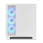 Nox Hummer Glock Boîtier PC Gaming Midi Tower Blanche, Panneau Cristal Trempé, 4 Ventilateurs ARGB 120mm, USB 3.0/Type-C