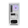 Nox Hummer Glock Boîtier PC Gaming Midi Tower Blanche, Panneau Cristal Trempé, 4 Ventilateurs ARGB 120mm, USB 3.0/Type-C