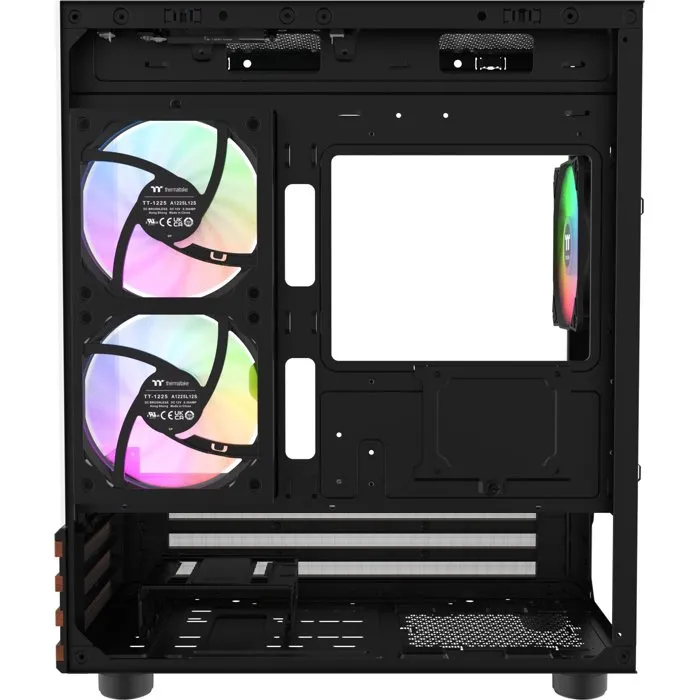 Thermaltake - CA-1Z4-00M1WN-WS - Boîtier PC View 170 WS ARGB - Format Micro-ATX - Mini tour - Panneau latéral et façade en verre trempé - Ventilateurs ARGB inclus - Noir