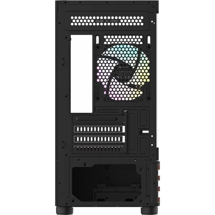 Thermaltake - CA-1Z4-00M1WN-WS - Boîtier PC View 170 WS ARGB - Format Micro-ATX - Mini tour - Panneau latéral et façade en verre trempé - Ventilateurs ARGB inclus - Noir