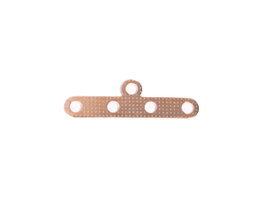 Innspiro Barre espaceuse métallique 5 trous dorée 18x3mm