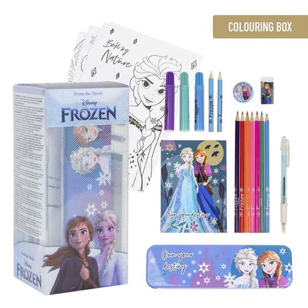 Cerdá Set papeterie à colorier Frozen, pour enfants de 2 à 8 ans