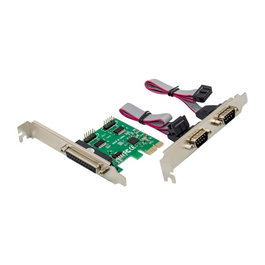 MicroConnect Carte PCIe ASIX MCS9901 avec 1 port parallèle et 2 ports série