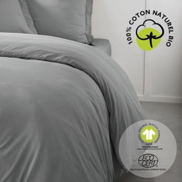 Today Parure de couette Organic Acier 220 x 240 cm