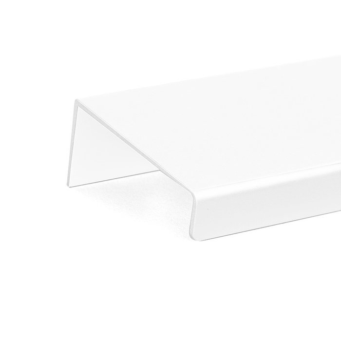 Viefe Tirador Way en aluminium - Blanc mat - Distance entre trous 128 mm - Poignée de tiroir minimaliste et contemporaine pour cuisine et salle de bain