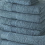 Today Lot de 10 serviettes de bain en coton - Bleu Paon