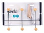 BERILO Percha 6 Colgadores Negra Noir-Bois