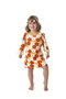 Creaciones Llopis Disguise T-5 Déguisement Enfant Hippie à Fleurs, Taille 11-13 Ans, Orange