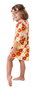 Creaciones Llopis Disguise T-5 Déguisement Enfant Hippie à Fleurs, Taille 11-13 Ans, Orange
