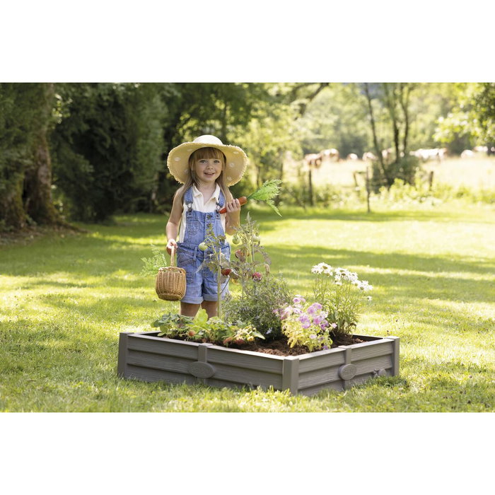 Smoby Bac Square Garden 2 en 1 - Bac à sable et carré potager 76x76cm Smoby Bac Square Garden 2 en 1 - Bac à sable et carré potager 76x76cm