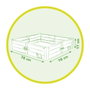 Smoby Bac Square Garden 2 en 1 - Bac à sable et carré potager 76x76cm