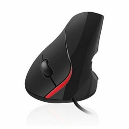 Ewent EW3156 Souris Optique Ergonomique Verticale Noir et Rouge