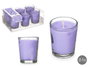 Acorde Lot de 6 Bougies en Verre Parfum Lavande 16x6x11 cm (Set de 12)