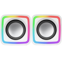 Mars Gaming MSCUBEW Enceinte Gaming 8W RGB DSP Blanc