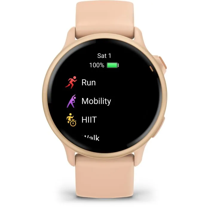 Garmin Vivoactive 6 - Montre connectée sport GPS avec écran AMOLED - Fonctions suivi forme et santé - Rose