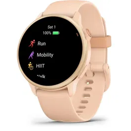 Garmin Vivoactive 6 - Montre connectée sport GPS avec écran AMOLED - Fonctions suivi forme et santé - Rose