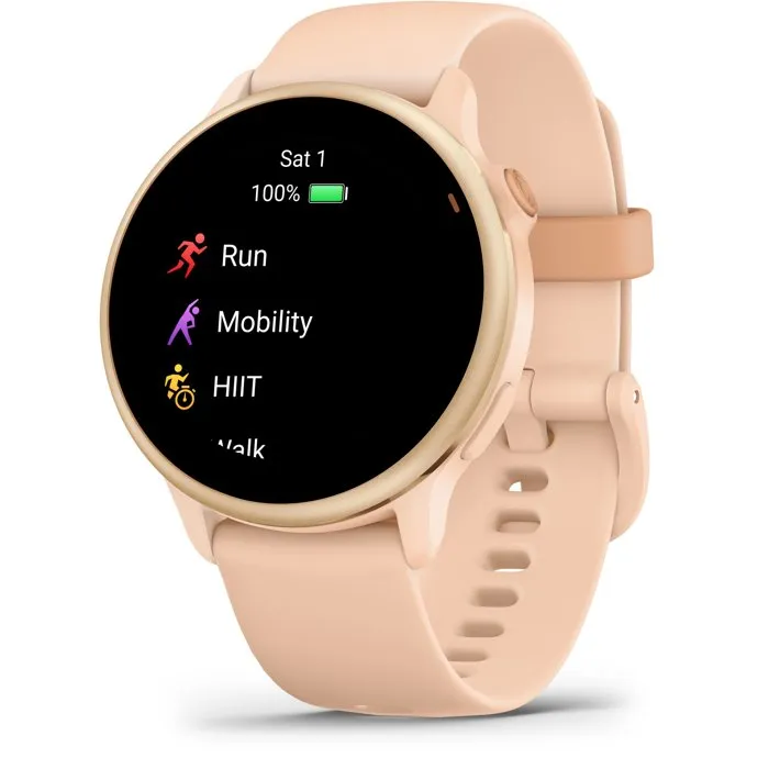 Garmin Vivoactive 6 - Montre connectée sport GPS avec écran AMOLED - Fonctions suivi forme et santé - Rose