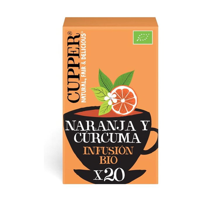 Cupper Golden Secrets Bio Infusion Orange et Curcuma 20 Sachets