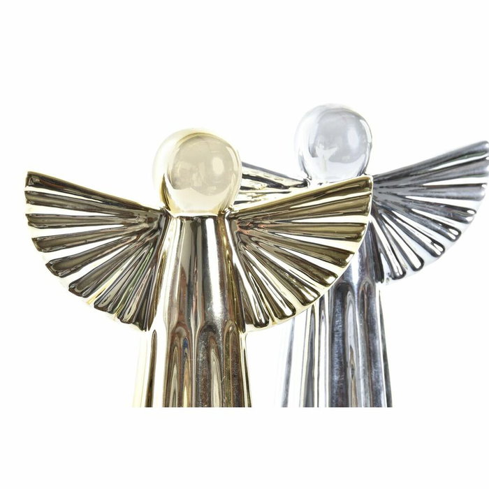 DKD Home Decor Décorations de Noël Ange en Porcelaine (2 Unités)