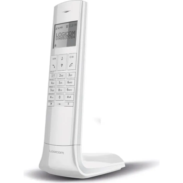Logicom Luxia 150 Solo - Téléphone sans fil DECT sans répondeur, écran rétroéclairé, portée 300 m, blanc gris Logicom Luxia 150 Solo - Téléphone sans fil DECT sans répondeur, écran rétroéclairé, portée 300 m, blanc gris