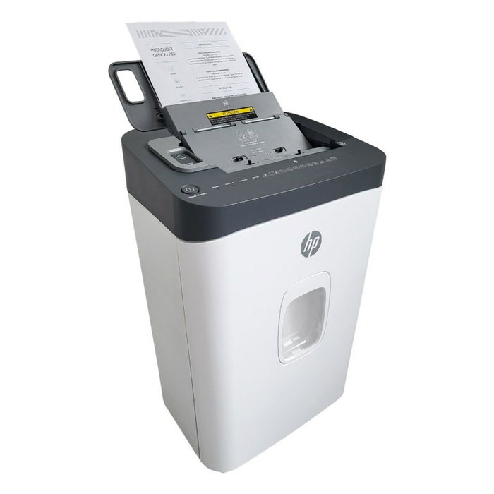 HP ONESHRED Auto 200cc 28 L Déchiqueteuse de Papier, Blanc et Gris