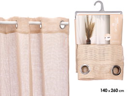 GIFTDECOR Cortina Beige Relieve Marron