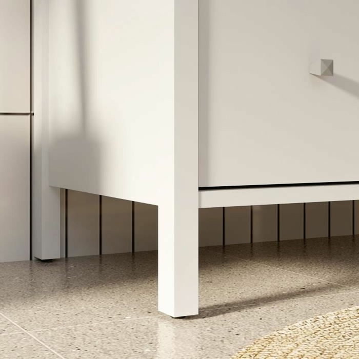 IPSARION Meuble sous lavabo Blanc avec 3 tiroirs