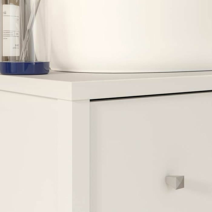 IPSARION Meuble sous lavabo Blanc avec 3 tiroirs