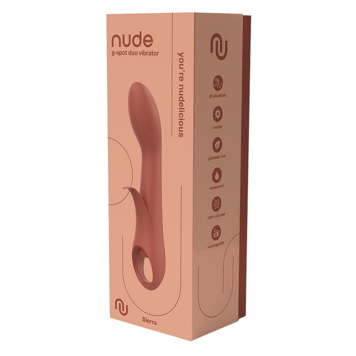 Vibration de Stimulation Double Nude Marron