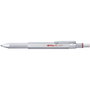 rotring 600 Multipen 3in1 Argent Stylo à mine fine 0,5 mm et stylo à bille bleu/rouge