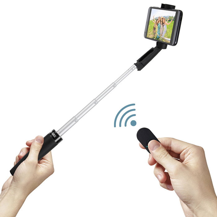 Be Mix Perche à selfie sans fil avec télécommande Bluetooth et trépied