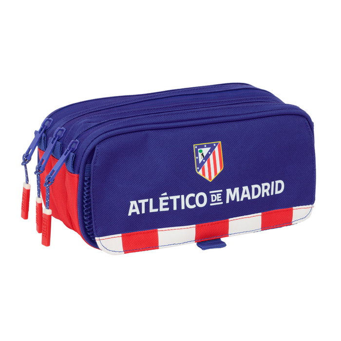 Trousse Fourre-Tout Triple Atlético Madrid Bleu Blanc Rouge 21,5 x 10 x 8 cm Trousse Fourre-Tout Triple Atlético Madrid Bleu Blanc Rouge 21,5 x 10 x 8 cm