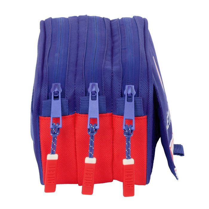 Trousse Fourre-Tout Triple Atlético Madrid Bleu Blanc Rouge 21,5 x 10 x 8 cm Trousse Fourre-Tout Triple Atlético Madrid Bleu Blanc Rouge 21,5 x 10 x 8 cm
