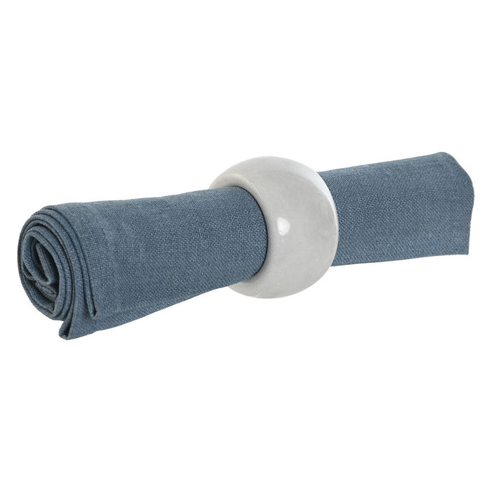Home ESPRIT Porte-serviettes Blanc Marbre 4 Pièces