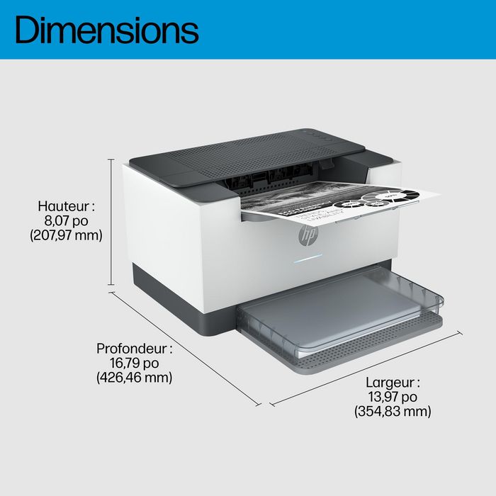 HP Imprimante LaserJet M207dw Noir et Blanc, 28 ppm, Wi-Fi, Impression Recto-Verso Automatique, Compacte
