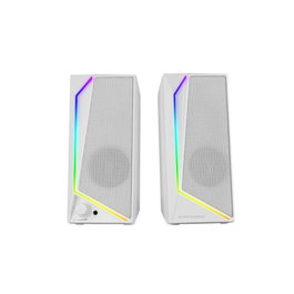 Mars Gaming MS72W White Enceintes PC 2.0 15W RGB Flow Jack 3.5 mm USB Blanc