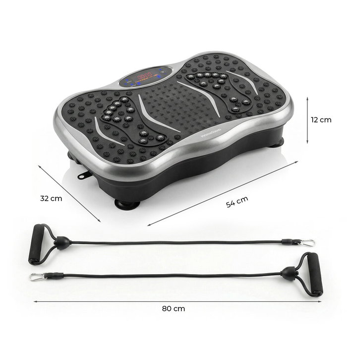 Pack Plateforme Vibrante avec Haut-parleur, Bandes Élastiques, Télécommande et Gilet Sauna Homme XL InnovaGoods