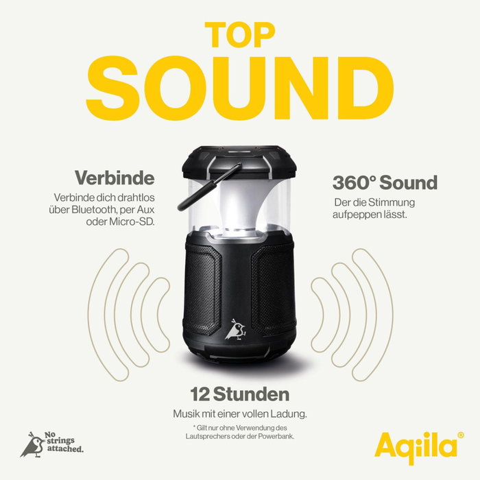 Aqiila Soundbird B10 Haut-parleur Bluetooth, Lampe RGB et Powerbank