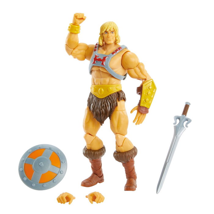 Mattel Masters Of The Universe Figurine He-Man 18 cm avec arme et effet Power Attack