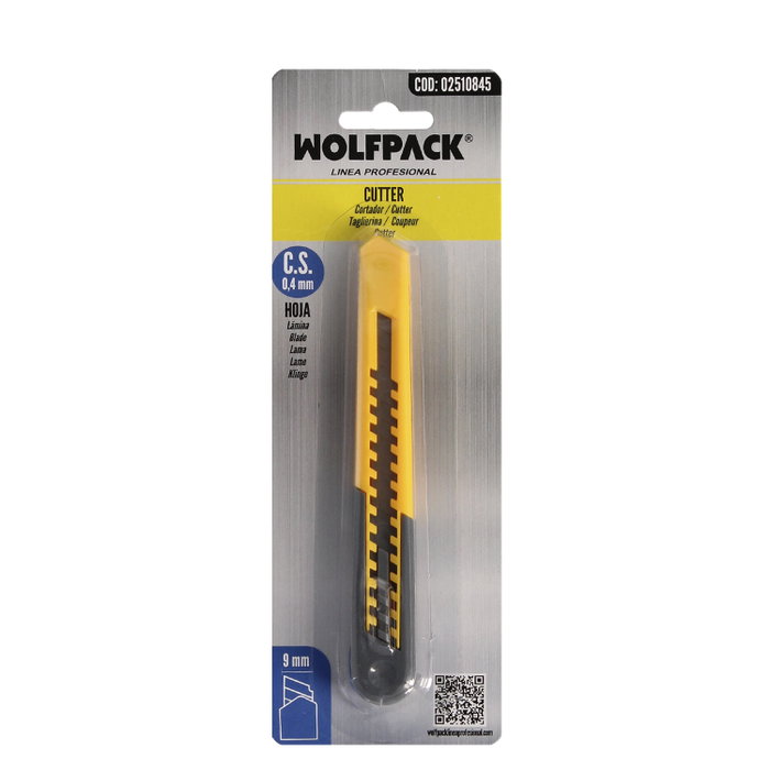 WOLFPACK LINEA PROFESIONAL Cutter Lider Professionnel Lame Acier au Carbone 9 mm