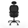 Piqueras y Crespo Chaise de Bureau avec Appui-tête 2D036N1 Gris