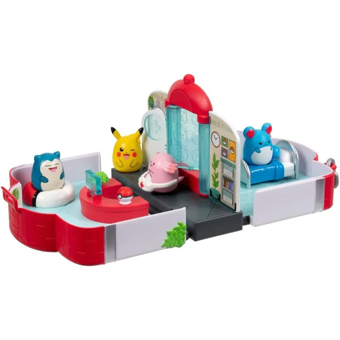 Jazwares Coffret de jeu Pokémon Squishmallows Squish-a-longs - Centre Pokémon